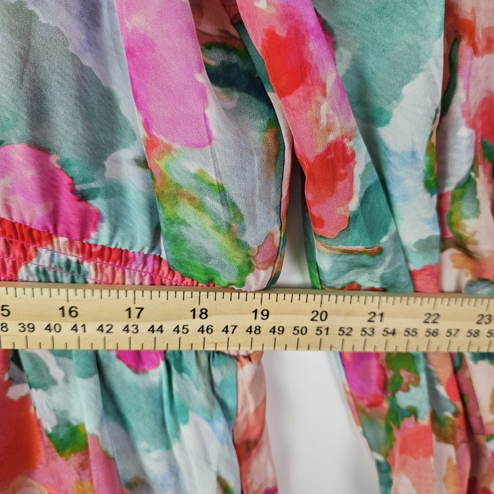 SOFT SURROUNDINGS Evalina Pink 1X Summer Floral Puff Sleeve Fairycore Maxi Dress - Picture 9 of 11